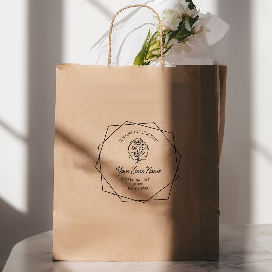 Wildblumen Chic Bracket Frame, elegantes Skript Gummistempel