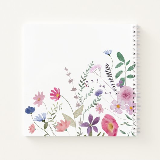 Wildblumen Circle Baptisc Gästebuch Notizblock (Rückseite)