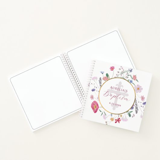 Wildblumen Circle Baptisc Gästebuch Notizblock (Innenseite)
