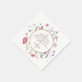 Wildblumen Circle Baptispapier Napkin Serviette (Ecke)