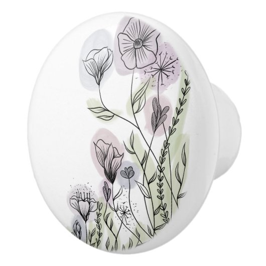 Wildblumen Classic Keramikknauf (Rechts)