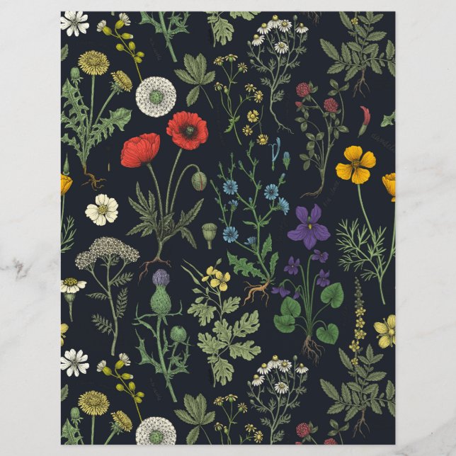 Wildblumen-Collage (Vorderseite)