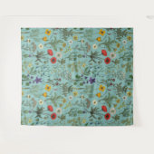 Wildblumen-Collage auf Blau Wandteppich (Vorderseite (Horizontal))