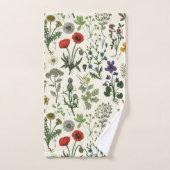 Wildblumen-Collage Badhandtuch Set (Handtuch)