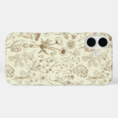 Wildblumen-Collage/ beige und sepia Case-Mate iPhone Hülle (Rückseite (Horizontal))