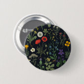 Wildblumen-Collage Button (Vorne & Hinten)