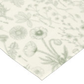 Wildblumen-Collage/ cremeweiß und Salbei Tischdecke (Schrägansicht)