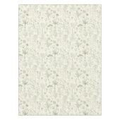 Wildblumen-Collage/ cremeweiß und Salbei Tischdecke (Vorderseite)