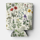 Wildblumen-Collage Dosenkühler (Vorderseite)