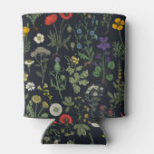 Wildblumen-Collage Dosenkühler (Rückseite)