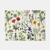 Wildblumen-Collage Fußmatte (Vorderseite)