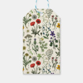 Wildblumen-Collage Geschenkanhänger (Rückseite)