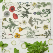 Wildblumen-Collage Geschirrtuch (Gefaltet)