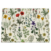 Wildblumen-Collage Große Geschenktüte (Vorderseite)