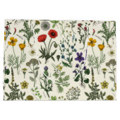 Wildblumen-Collage Große Geschenktüte (Rückseite)