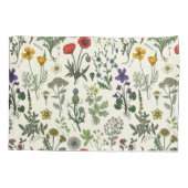 Wildblumen-Collage Kissenbezug (Rückseite-Links)