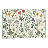 Wildblumen-Collage Kissenbezug (Vorderseite-Rechts)