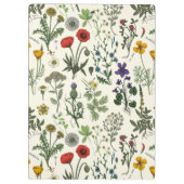 Wildblumen-Collage Klemmbrett (Rückseite)