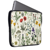 Wildblumen-Collage Laptopschutzhülle (Vorne Rechts)