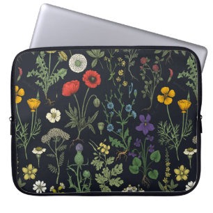 Wildblumen-Collage Laptopschutzhülle