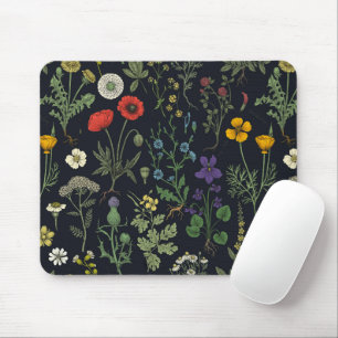 Wildblumen-Collage Mousepad