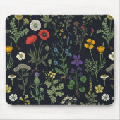 Wildblumen-Collage Mousepad (Vorne)