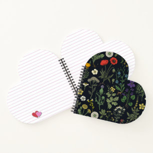 Wildblumen-Collage Notizblock