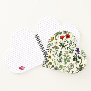 Wildblumen-Collage Notizblock