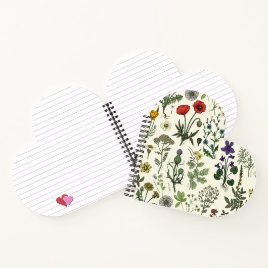 Wildblumen-Collage Notizblock (Innenseite)