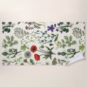 Wildblumen-Collage Strandtuch (Vorderseite)