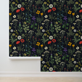 Wildblumen-Collage Tapete