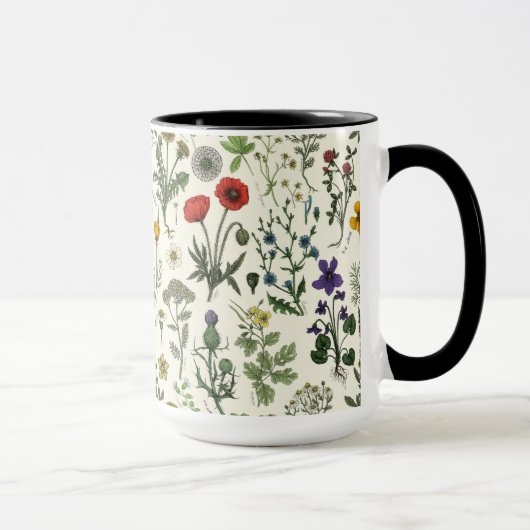 Wildblumen-Collage Tasse (Rechts)