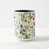 Wildblumen-Collage Tasse (Zentrum)