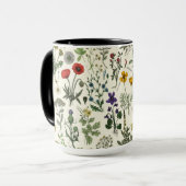 Wildblumen-Collage Tasse (Vorderseite Links)