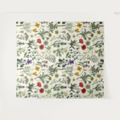 Wildblumen-Collage Wandteppich (Vorderseite (Horizontal))