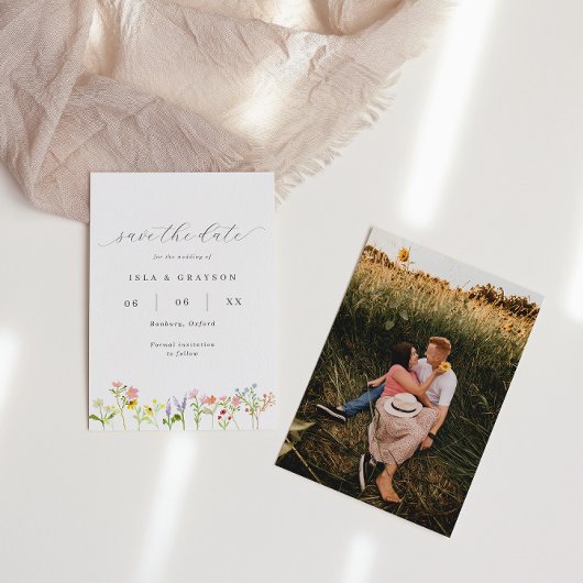 Wildblumen Cotattecore Foto Hochzeit Save The Date