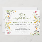 Wildblumen Couple Dusche Party Einladung (Vorderseite)