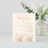 Wildblumen Creme beige Budget 50. Geburtstag (Stehend Vorderseite)