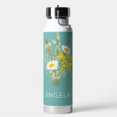 Wildblumen Daisies Floral Bouquet Individuelle Nam Trinkflasche (Links)