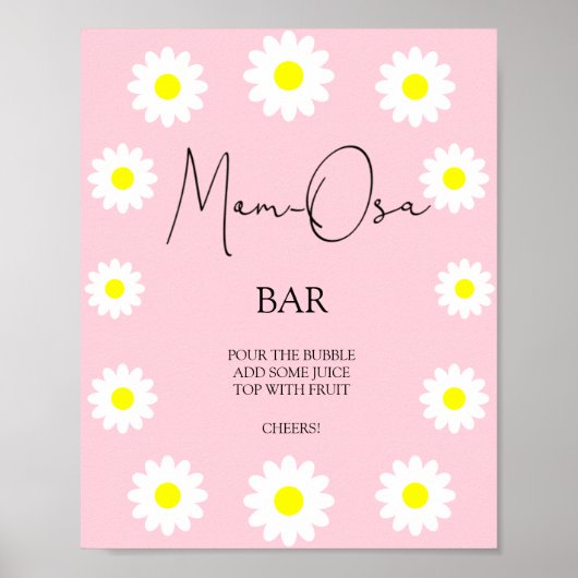 Wildblumen Daisies - Mama-Osa-Bar Poster (Vorne)