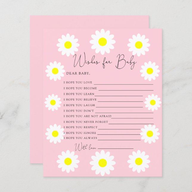 Wildblumen Daisies - Wünsche für Kinder (Vorne/Hinten)