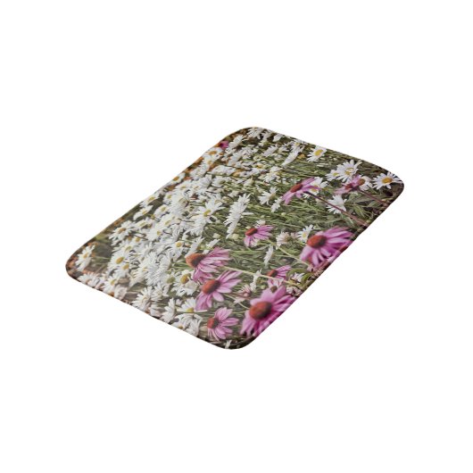 Wildblumen Daisy Blume Bathmat Rug Badematte (Schrägansicht)