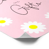 Wildblumen daisy - Karten und Geschenke Babydusche Poster (Ecke)