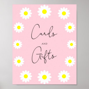 Wildblumen daisy - Karten und Geschenke Babydusche Poster