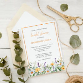 Wildblumen Daisy Lavender Foto Brautparty Einladung