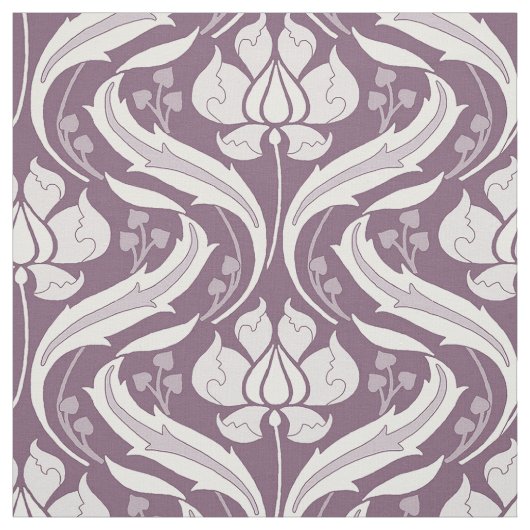Wildblumen Damask Eggplant Stoff (Muster)