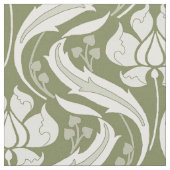 Wildblumen Damask Olive Green Stoff (Nahaufnahme)