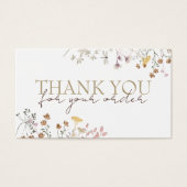 Wildblumen Dank Discount-Karte (Vorderseite)