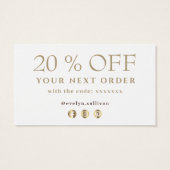 Wildblumen Dank Discount-Karte (Rückseite)