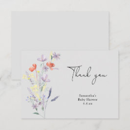 Wildblumen danke Babydusche